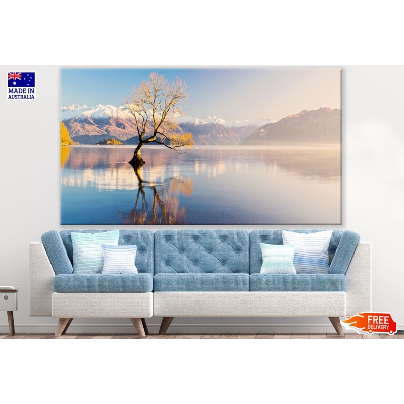 Tree in a Lake Scenery Photograph Print 100% Australian Made