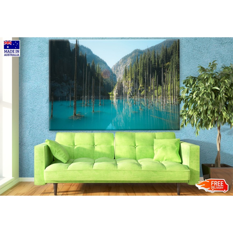 Trees on Lake Scenery Photograph Print 100% Australian Made