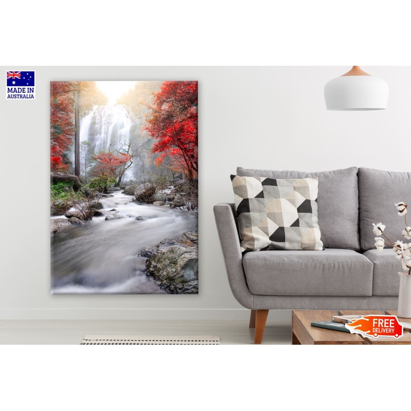 Water Stream in Autumn Forest Photograph Print 100% Australian Made