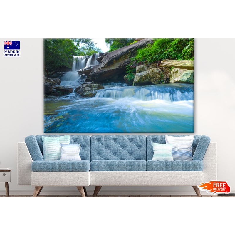 Water Stream in Forest Scenery Photograph Print 100% Australian Made