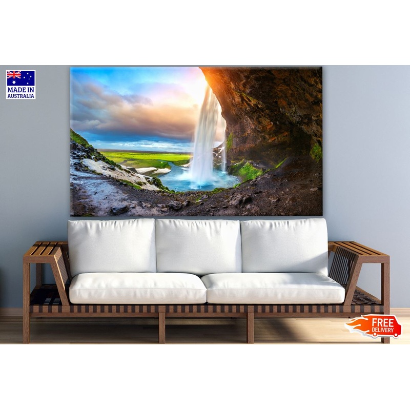 Waterfall & Cave Scenery Photograph Print 100% Australian Made