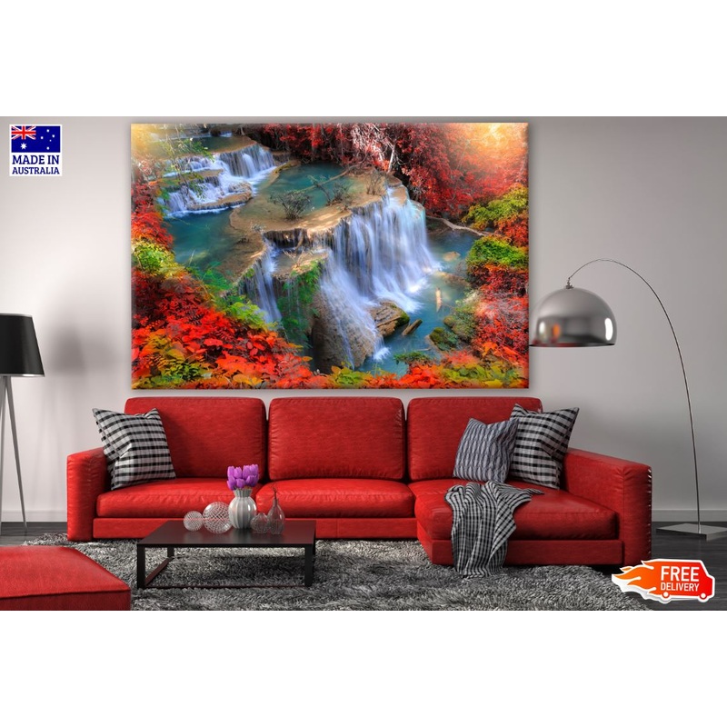 Waterfall with Forest Photograph Print 100% Australian Made