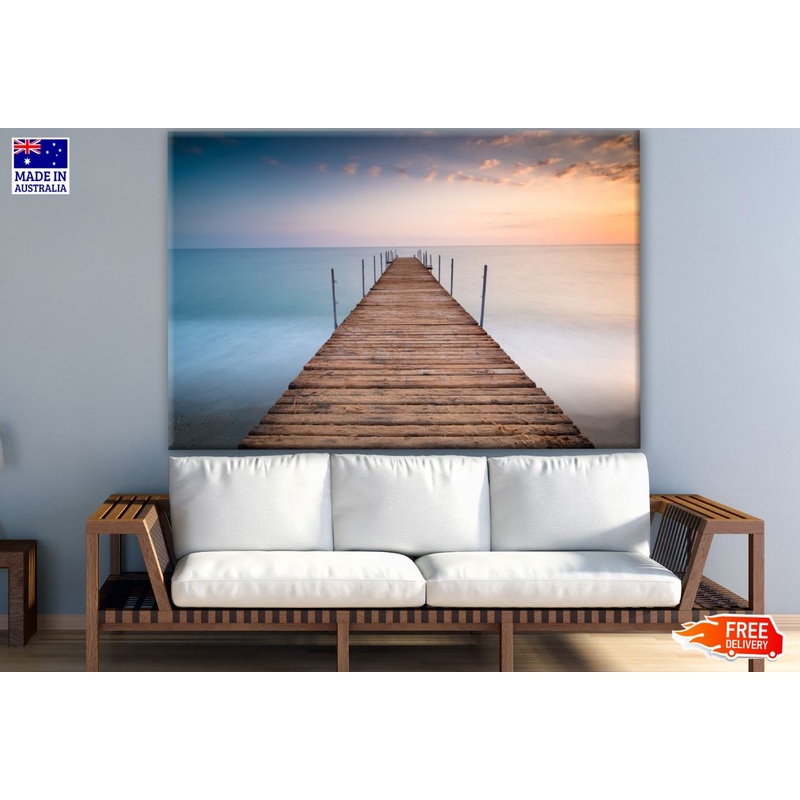 Wooden Pier Over a Lake Photograph Print 100% Australian Made