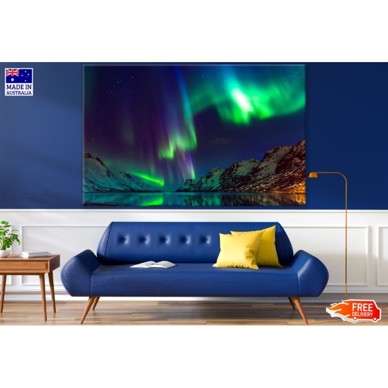 Aurora Over Winter Forest Photograph Print 100% Australian Made