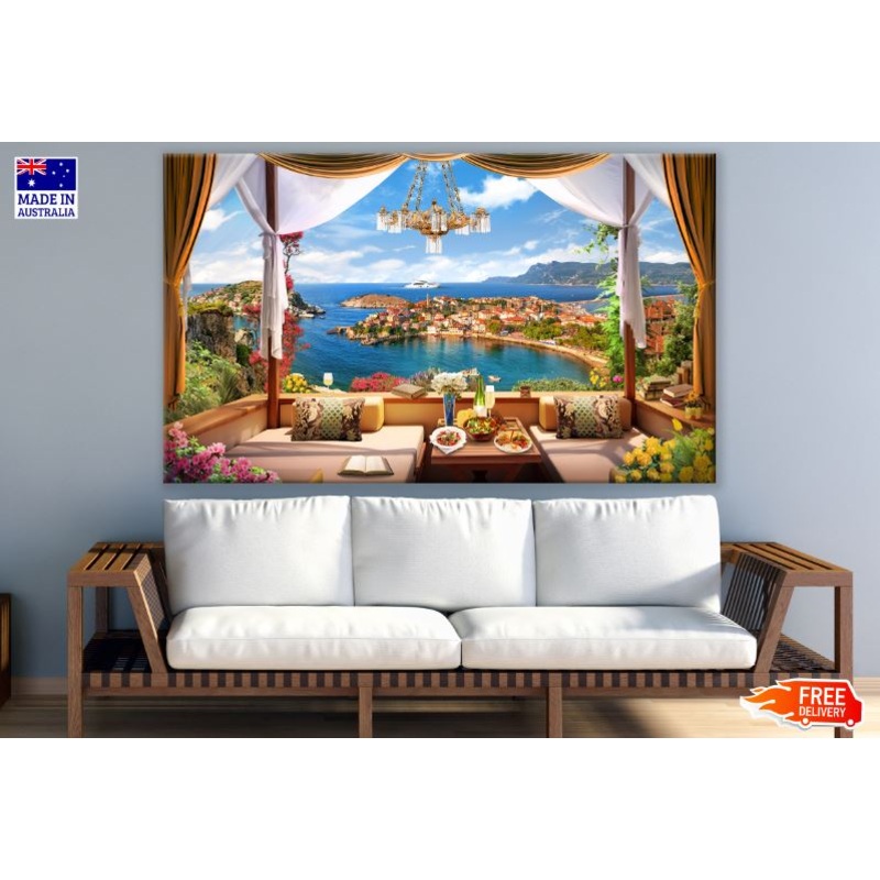 Beautiful View of the Mediterranean Bay Scenery Photograph Print 100% Australian Made