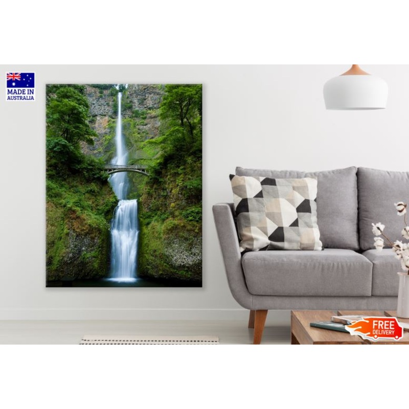 Tall Waterfall Scenery Photograph Print 100% Australian Made