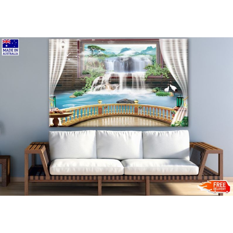 Waterfall View From Balcony Photograph Print 100% Australian Made