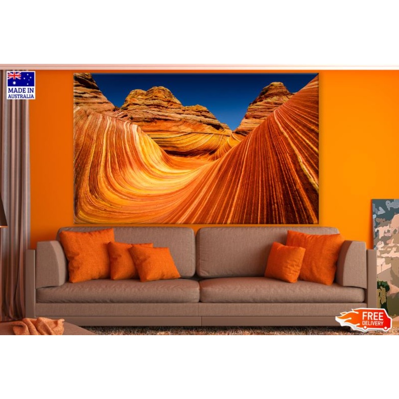 Wave Sand Dunes in Utah Photograph Print 100% Australian Made