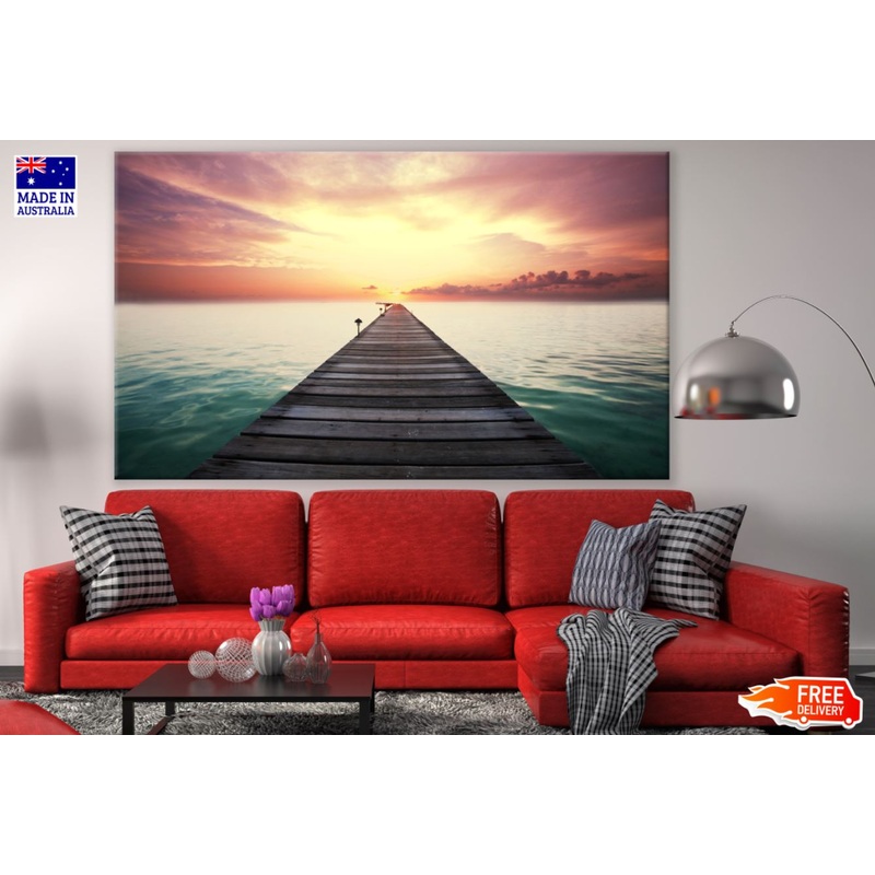 Wooden Pier at Sunset Photograph Print 100% Australian Made