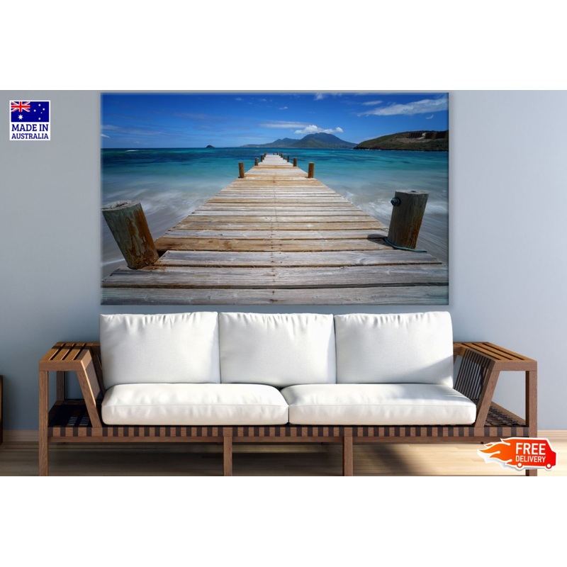 Wooden Pier Over Lake Photograph Print 100% Australian Made