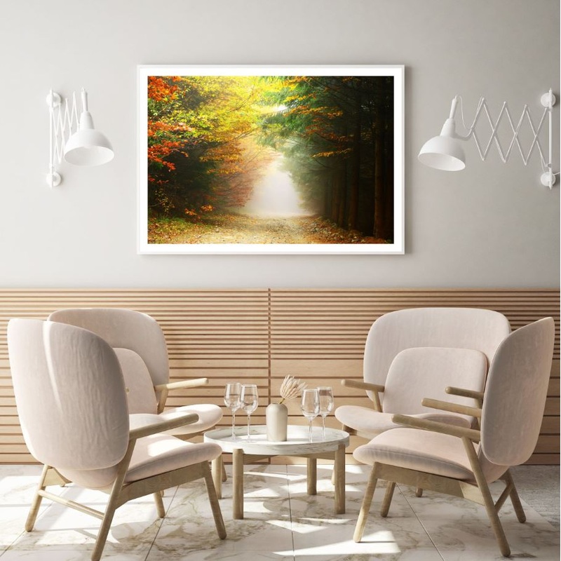 Autumn Forest Scenery Photograph Home Decor Premium Quality Poster Print Choose Your Sizes