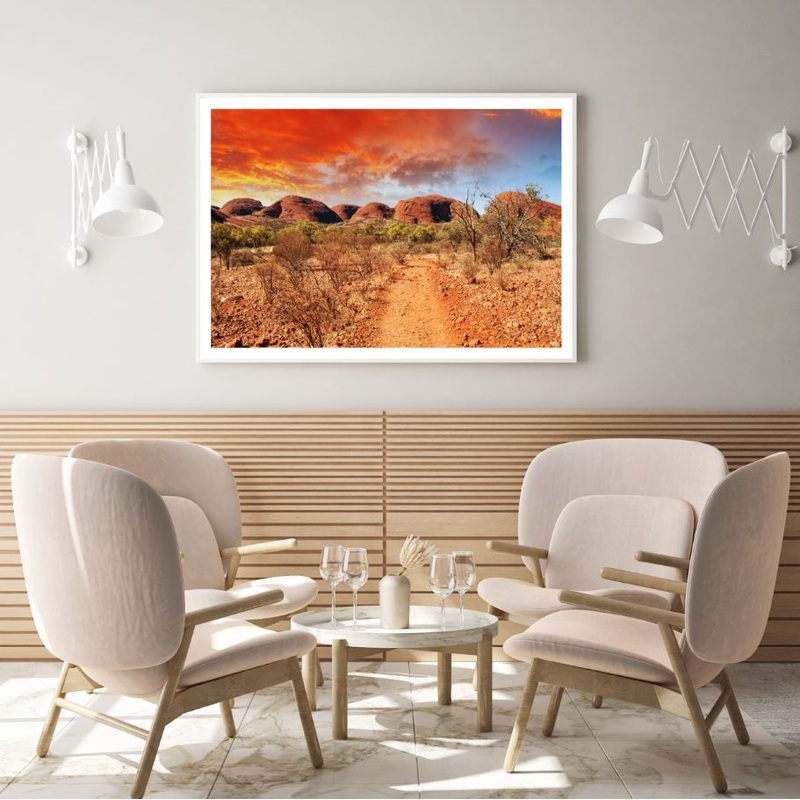 Sunset Valley Scenery   Photograph Home Decor Premium Quality Poster Print Choose Your Sizes