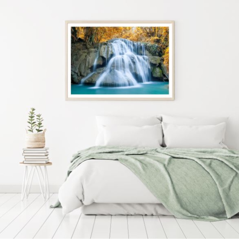 Waterfall Scenery View Photograph Home Decor Premium Quality Poster Print Choose Your Sizes