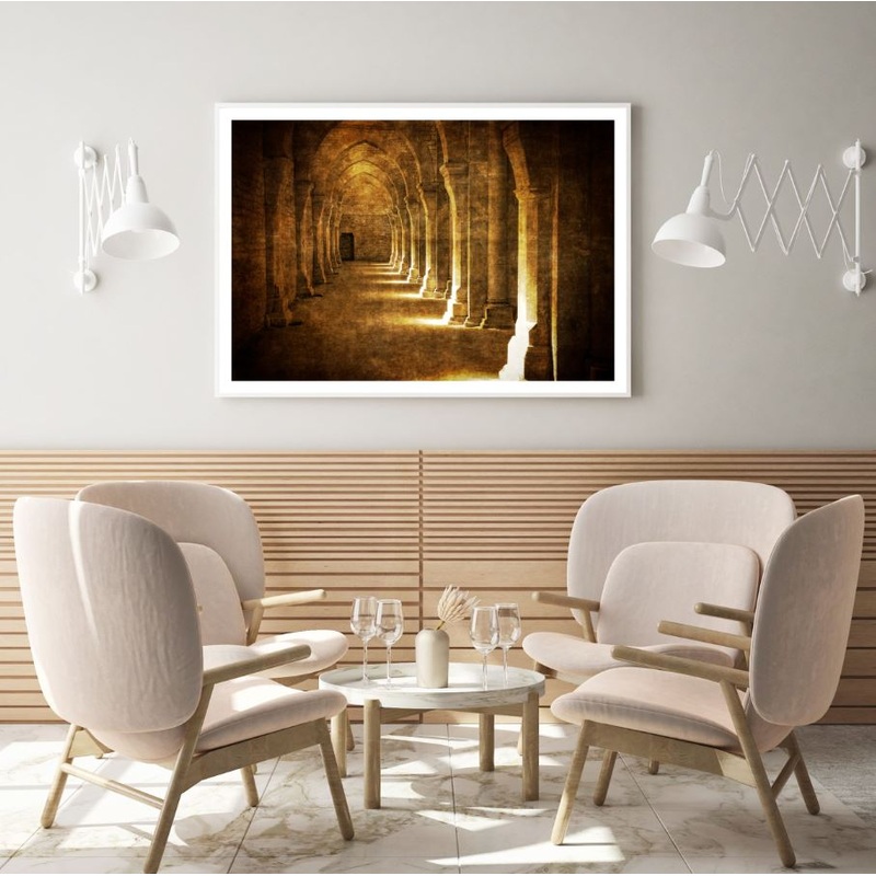 Ancient Building Inside View Home Decor Premium Quality Poster Print Choose Your Sizes