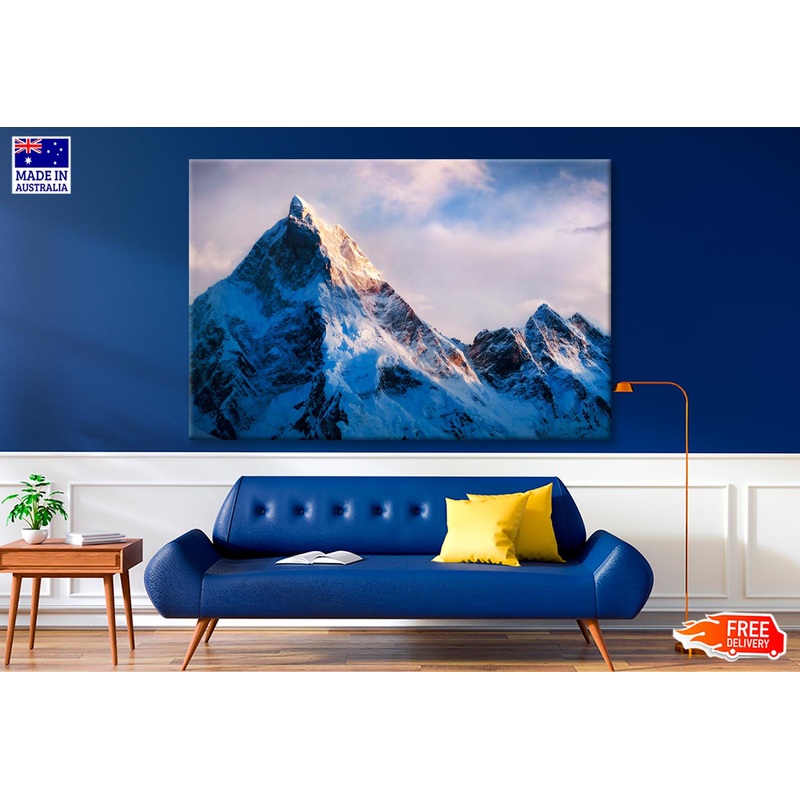 View Of Beautiful Snowy Masherbrum  Wall Art Decor 100% Australian Made