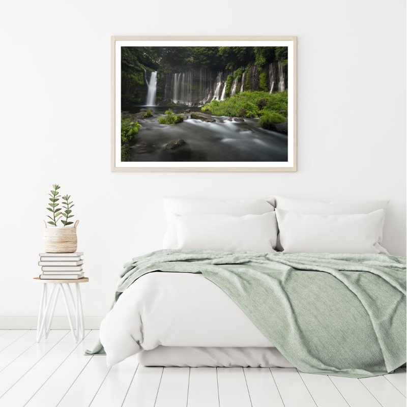 Waterfall Scenery  View Photograph Home Decor Premium Quality Poster Print Choose Your Sizes