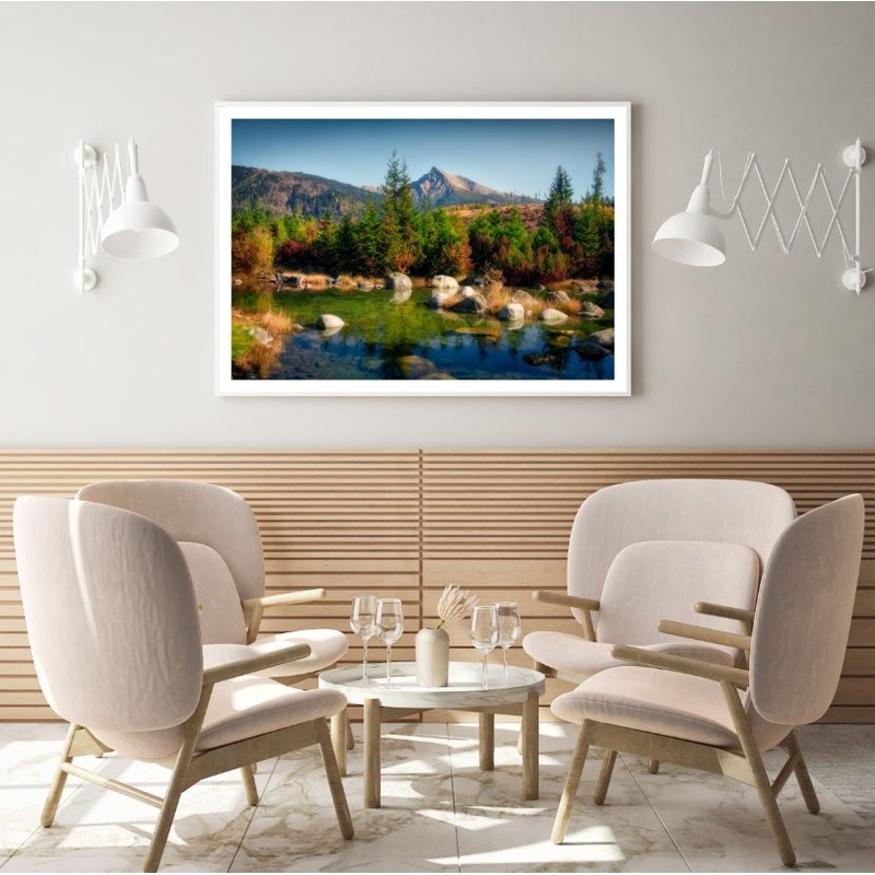 Waterstream Near Forest Scenery Photograph Home Decor Premium Quality Poster Print Choose Your Sizes