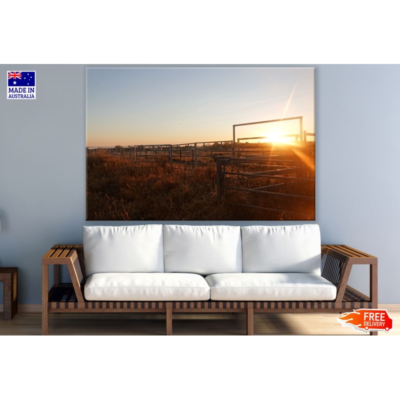 Sunset Field Scenery Photograph Print 100% Australian Made