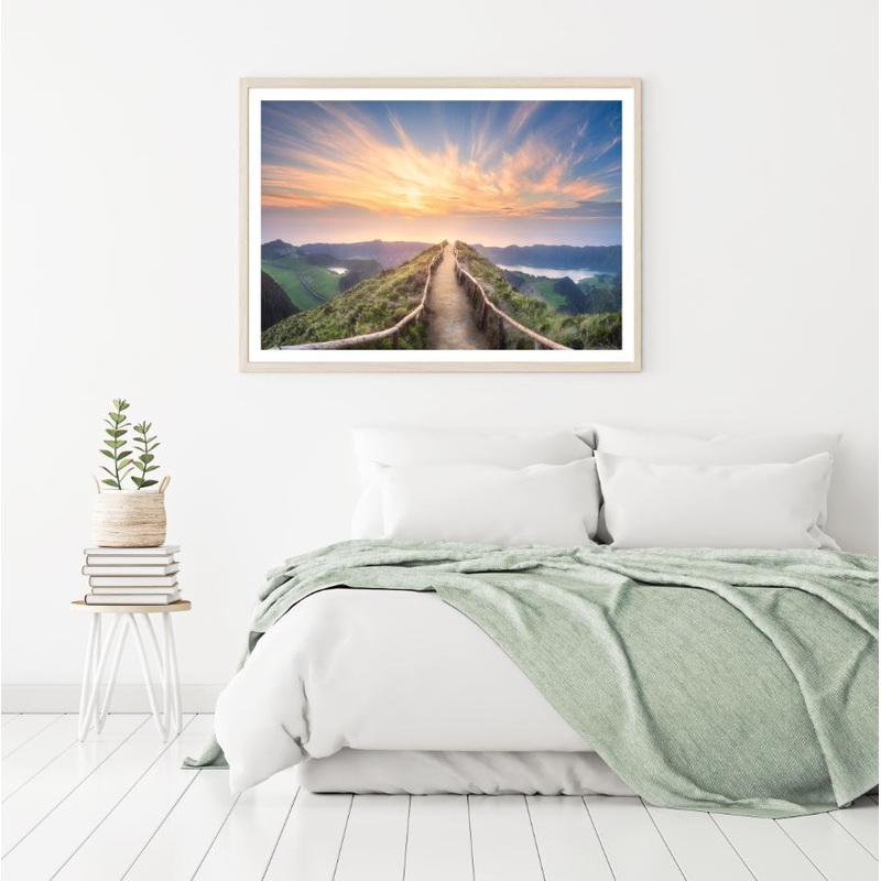 Sunset Mountain Foot Path Scenery Home Decor Premium Quality Poster Print Choose Your Sizes