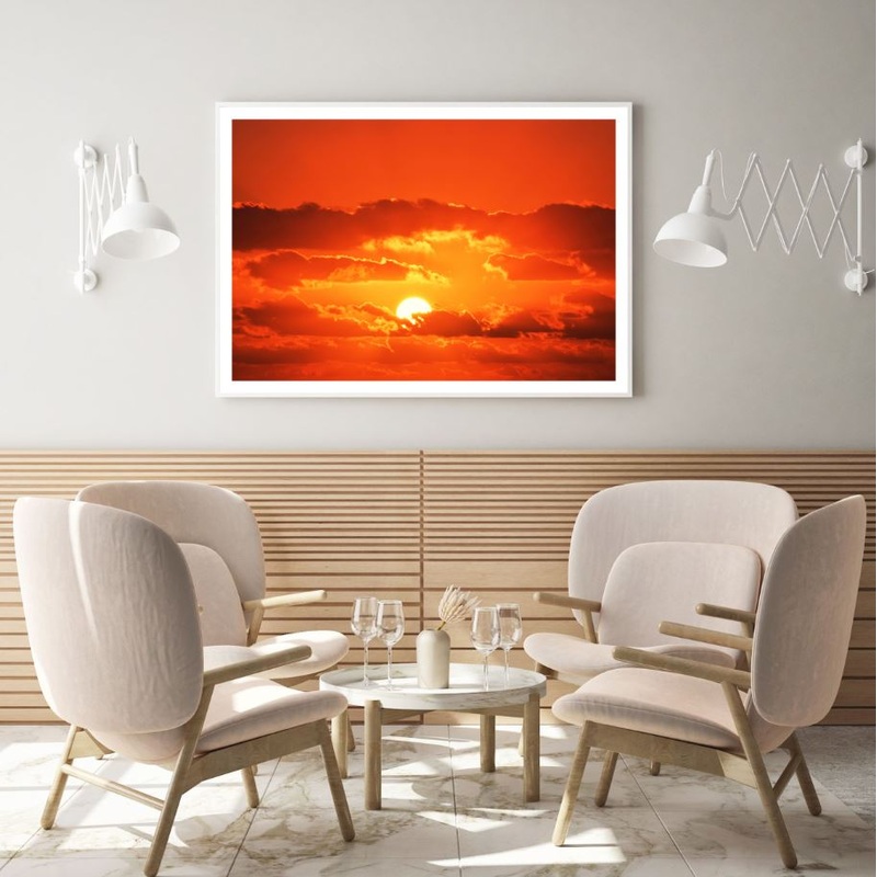 Sunset Sky Scenery Photograph Home Decor Premium Quality Poster Print Choose Your Sizes