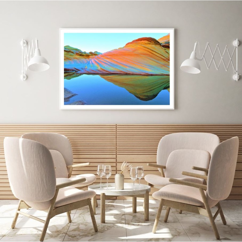 Waterhole in Desert Photograph Home Decor Premium Quality Poster Print Choose Your Sizes