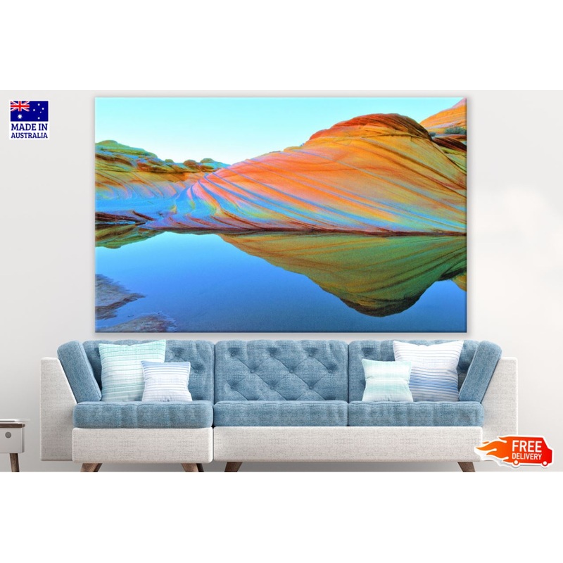 Waterhole in Desert Photograph Print 100% Australian Made