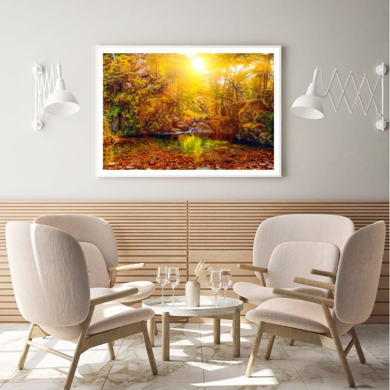 Waterstream & Forest Photograph Home Decor Premium Quality Poster Print Choose Your Sizes
