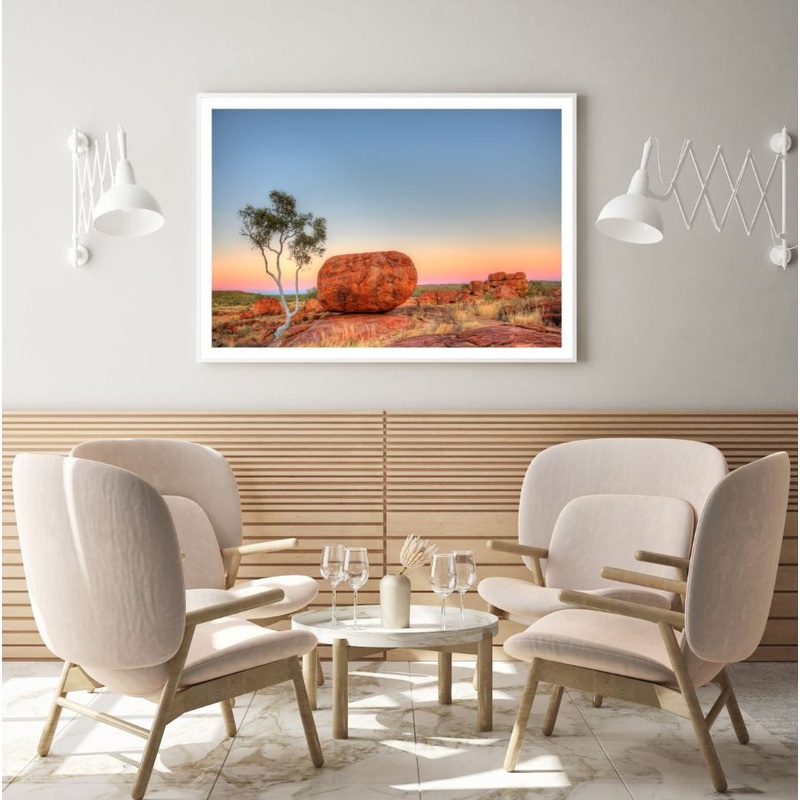 Sunset View from Huge Rock View Home Decor Premium Quality Poster Print Choose Your Sizes