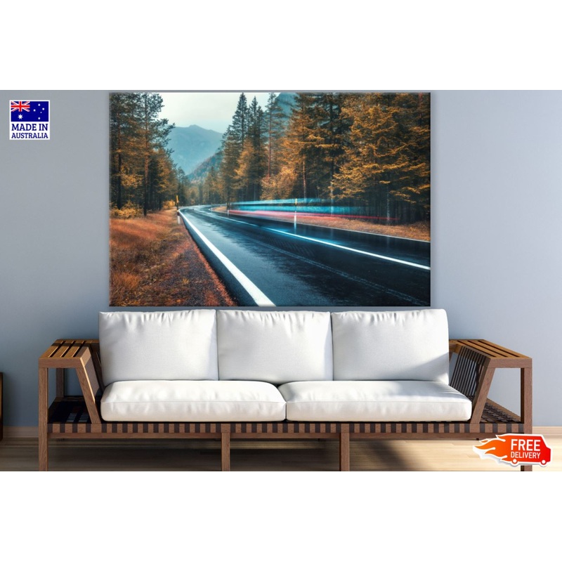 Wet Road & Forest Photograph Print 100% Australian Made