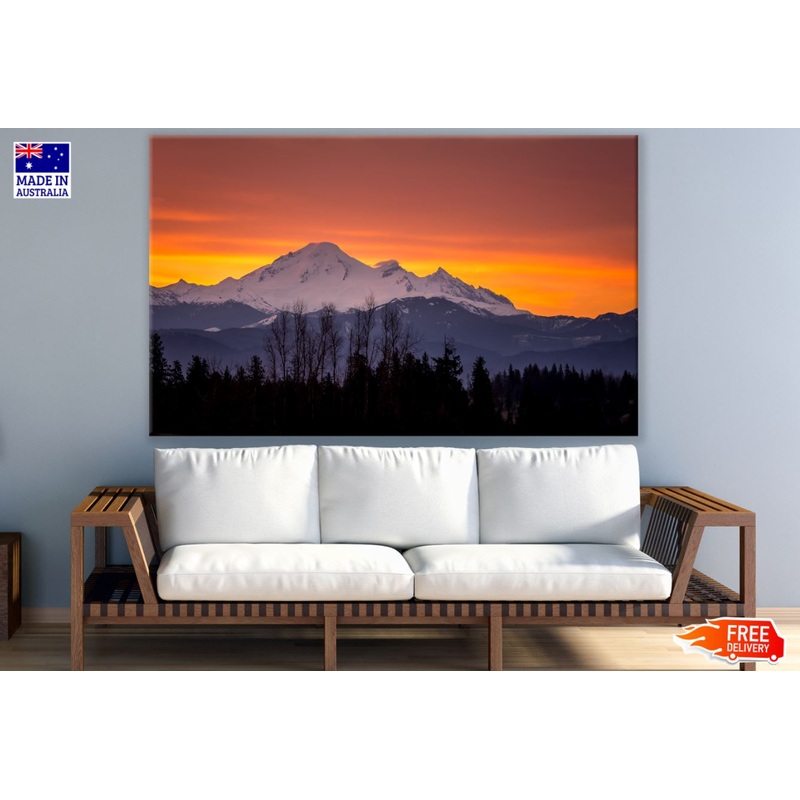 Sunset Over Mountains Scenery Print 100% Australian Made