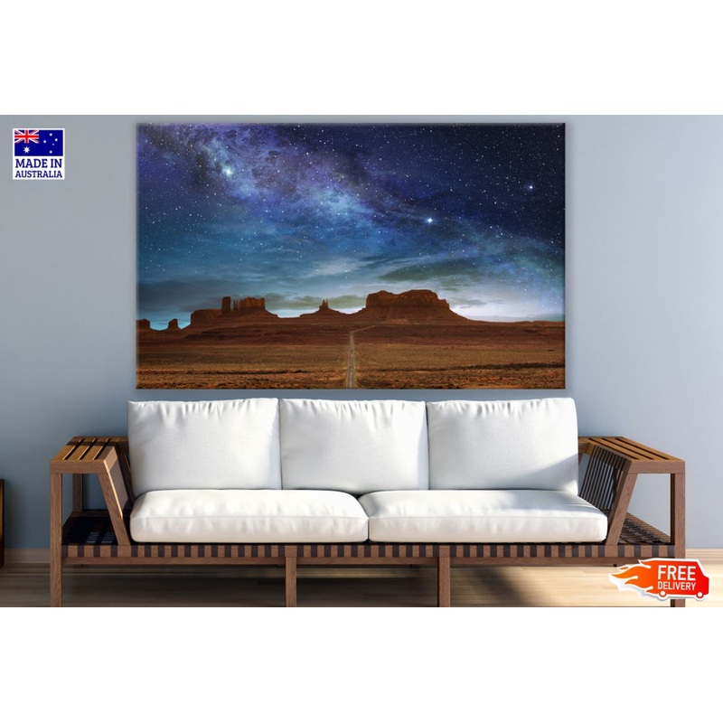 Valley Mountains Night Scenery Print 100% Australian Made
