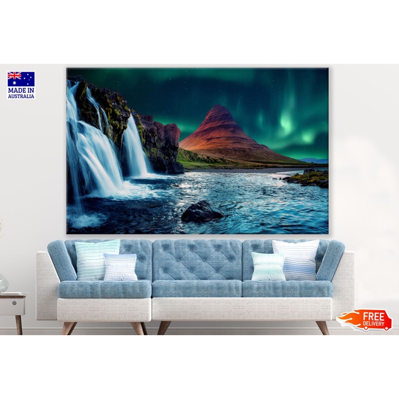 Waterfall Nature Scenery View Print 100% Australian Made
