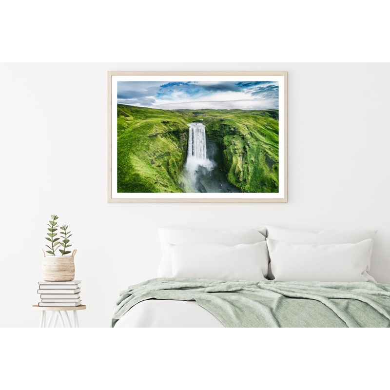 Waterfall Scenery Sky VIew Home Decor Premium Quality Poster Print Choose Your Sizes