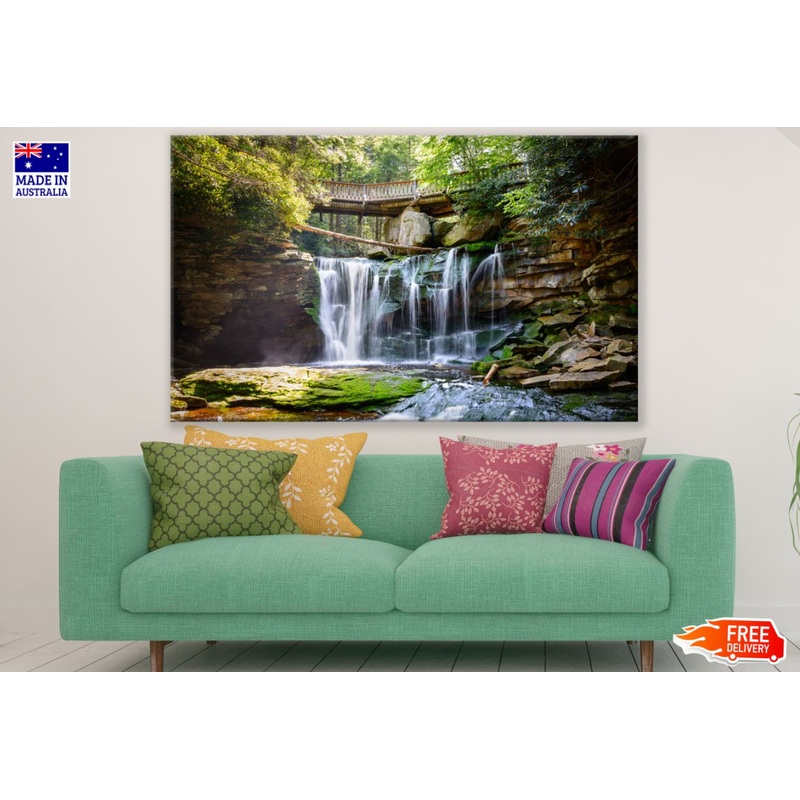 Waterfall Under Bridge Photograph Print 100% Australian Made