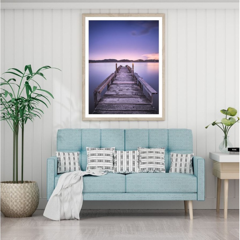Wooden Pier Over River Sunset Home Decor Premium Quality Poster Print Choose Your Sizes