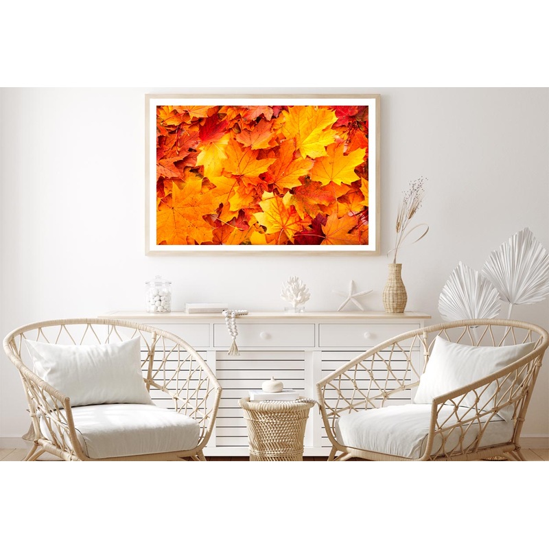 Autumn Orange Leaves Home Decor Premium Quality Poster Print Choose Your Sizes