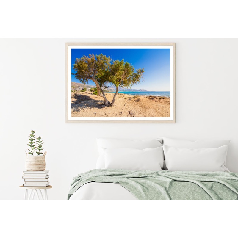Tree on Cliff Near Sea Photograph Home Decor Premium Quality Poster Print Choose Your Sizes