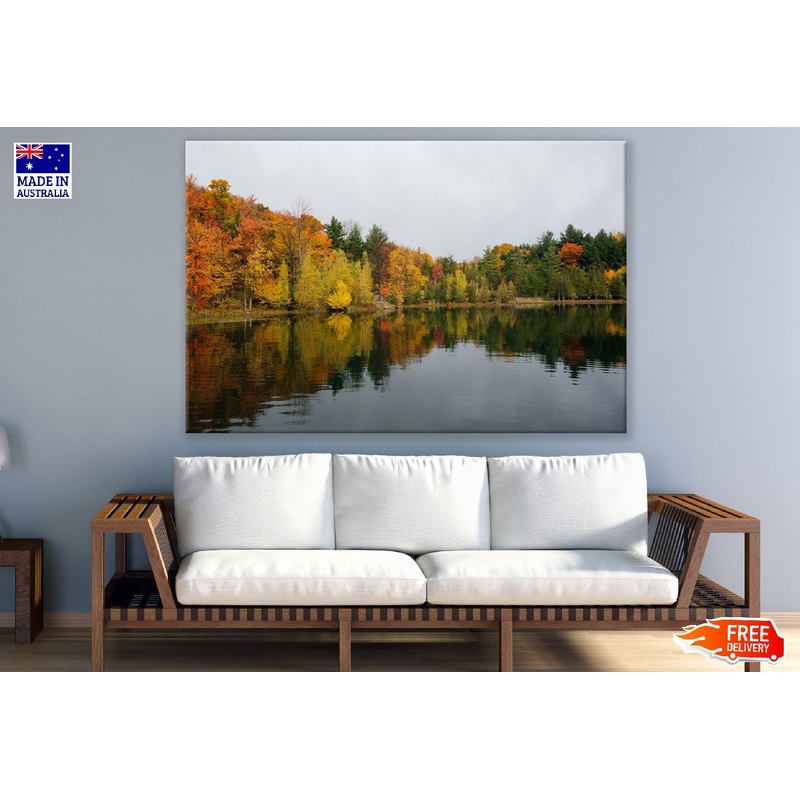 Autumn Forest & Lake View Photograph Print 100% Australian Made