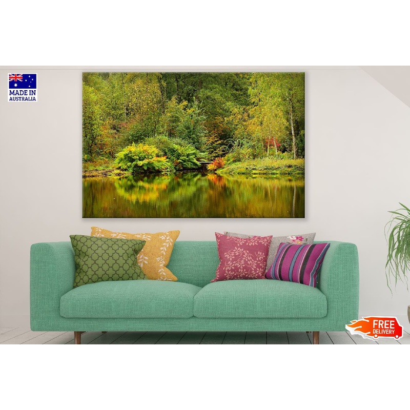 Autumn Nature Pond Trees Photograph Print 100% Australian Made