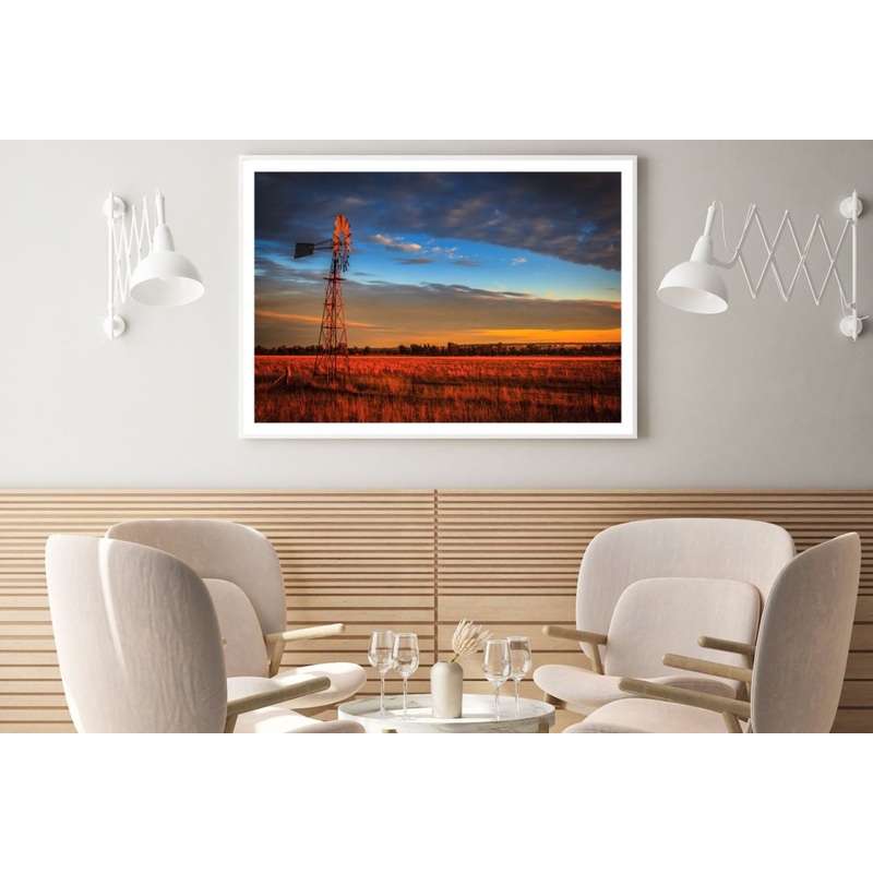 Sunset Wheat Field Photograph Home Decor Premium Quality Poster Print Choose Your Sizes