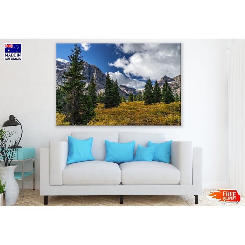 Trees Mountains Meadow Photograph Print 100% Australian Made