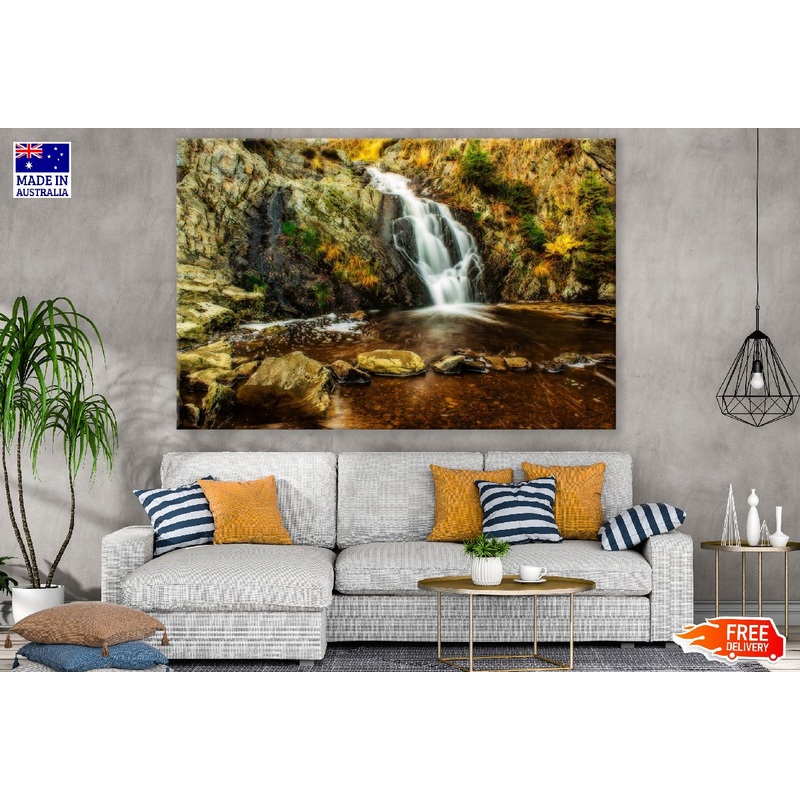 Waterfall in the Tropical Forest Area In Asia Print 100% Australian Made