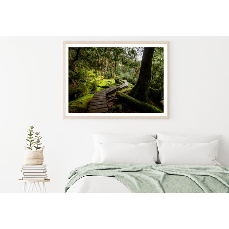 Wooden Pier in Forest Photograph Home Decor Premium Quality Poster Print Choose Your Sizes