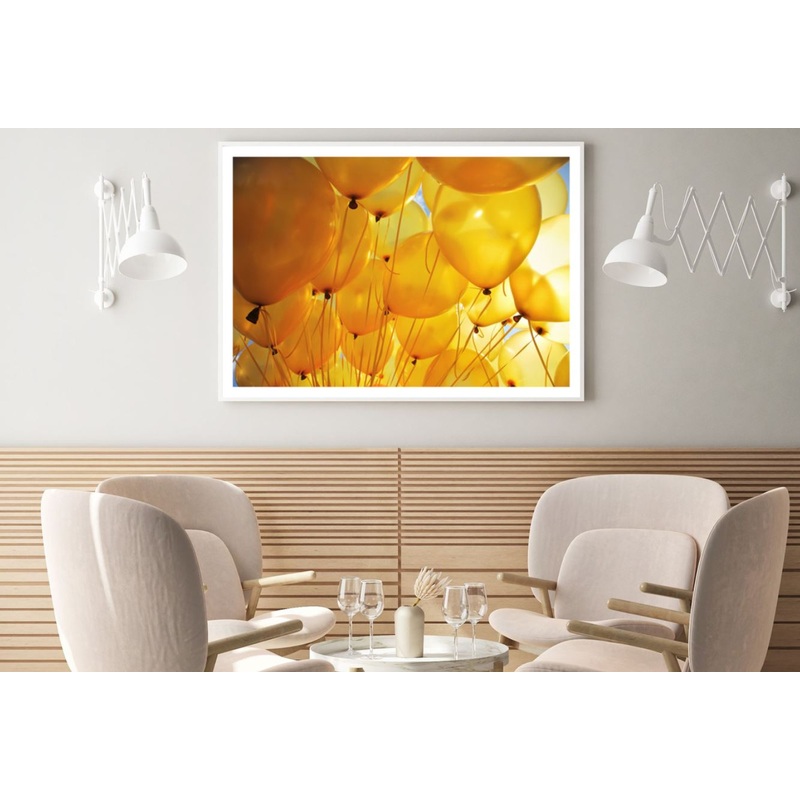 Yellow Balloons Closeup View Home Decor Premium Quality Poster Print Choose Your Sizes