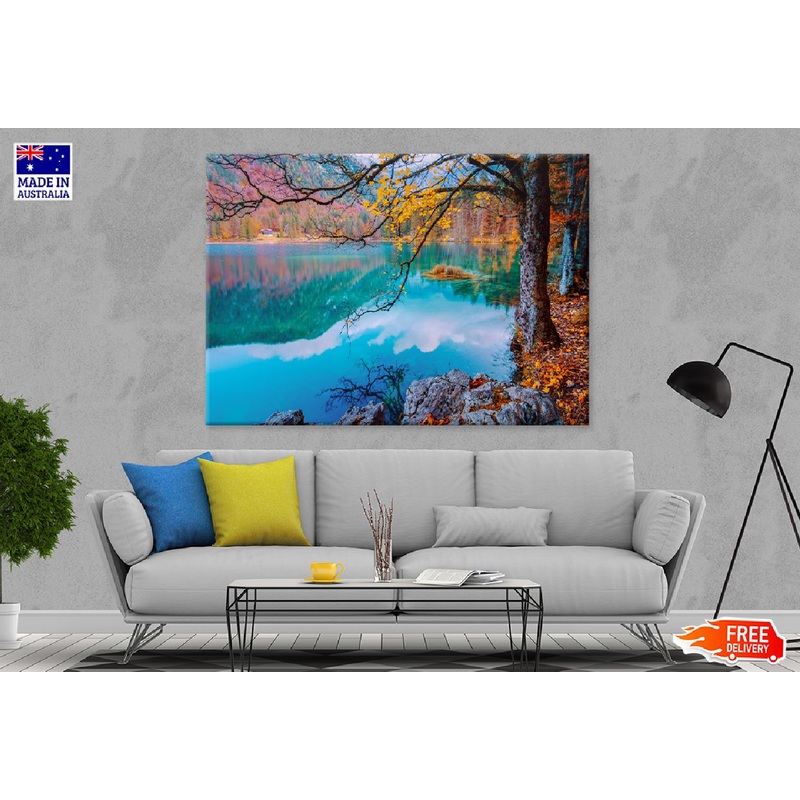 Autumn Scenery at Lake Fusine Photograph Print 100% Australian Made