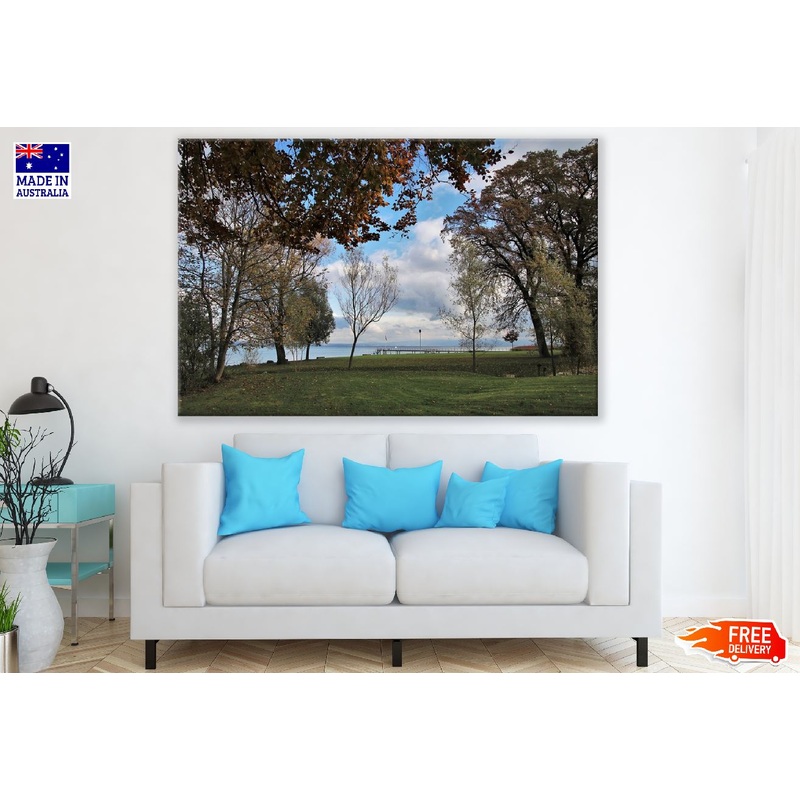 Autumn Trees Garden Near Sea Photograph Print 100% Australian Made
