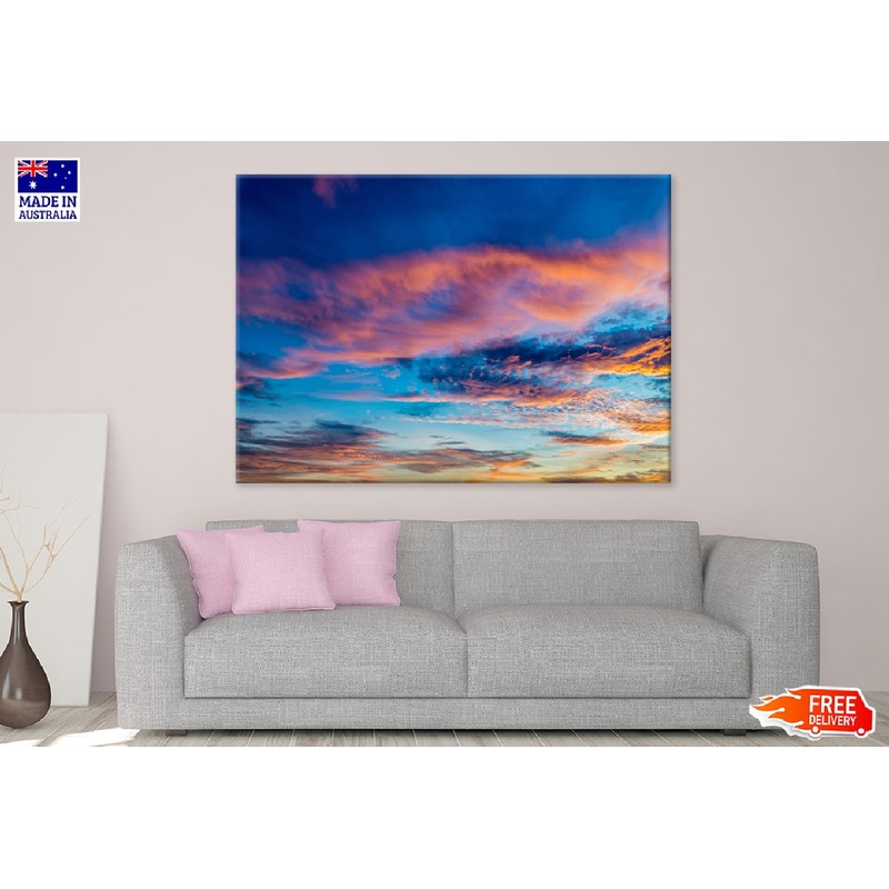 Sunset Colorful Sky Scenery View Photograph Print 100% Australian Made
