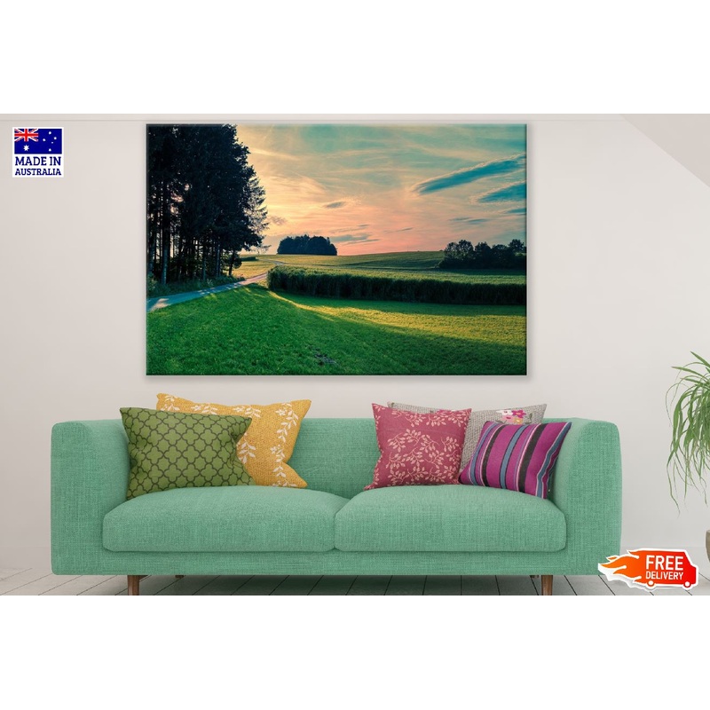 Sunset Meadow Landscape Photograph Print 100% Australian Made