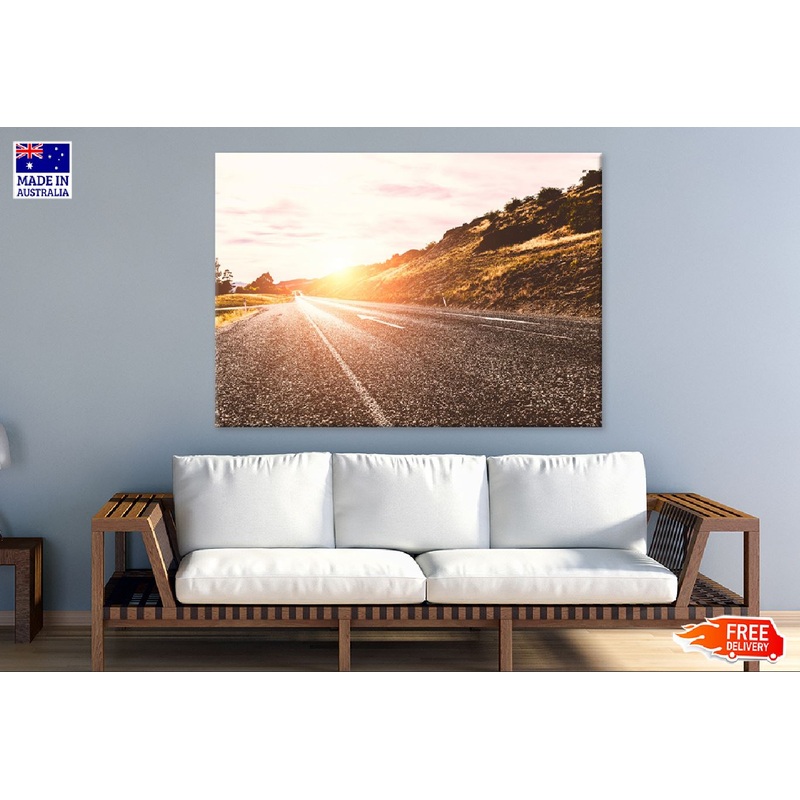 Sunshine on Road View Photograph Print 100% Australian Made