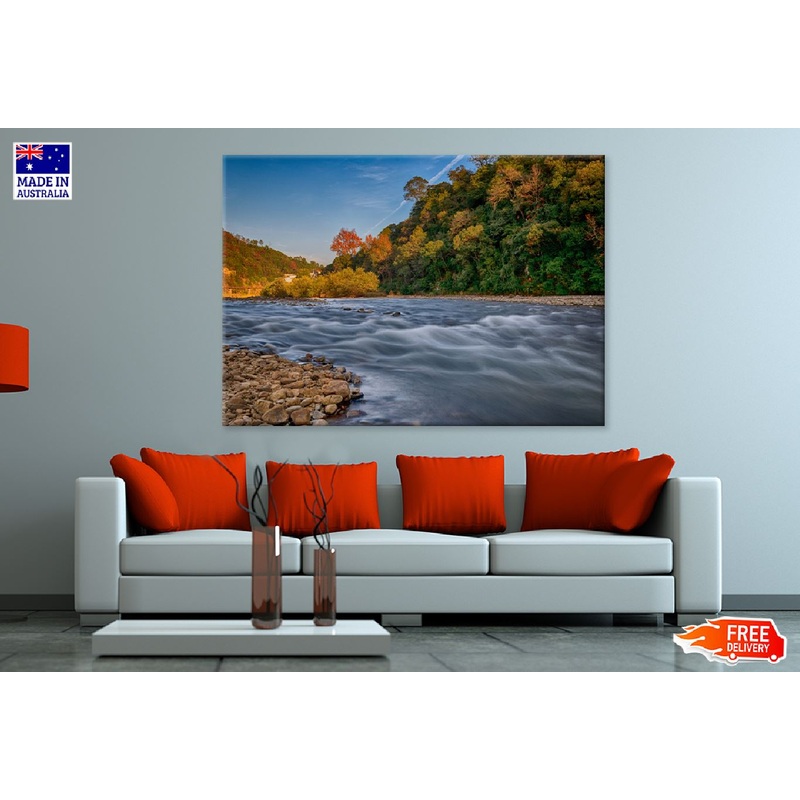 Wuyuan River Autumn Trees View Photograph Print 100% Australian Made